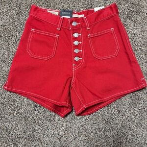 Levi’s NWT Red High-Waisted Button-Fly Women Shorts Women’s 24